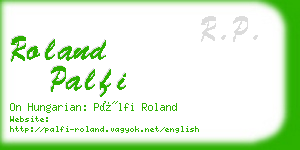 roland palfi business card